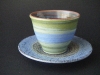 Banded Earthenware Cup and Saucer 3b
