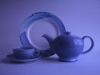 Cobalt Teapot Cup Saucer Plate